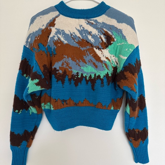 BDG Urban Outfitters Jesse Colorful Mountain Pattern Sweater - Picture 8 of 8